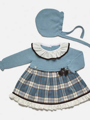 Vestido azul cuadros Juliana