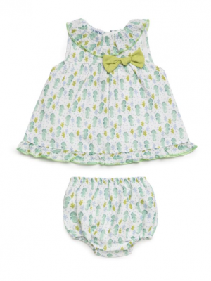 Jesusito Bebé con Cubrepañal Estampado Caballitos Verdes