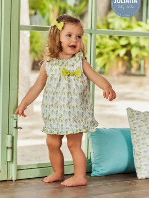 Jesusito Bebé con Cubrepañal Estampado Caballitos Verdes