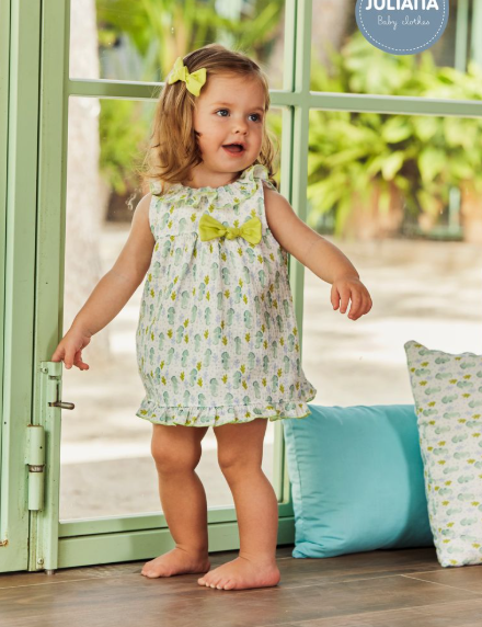 Jesusito Bebé con Cubrepañal Estampado Caballitos Verdes