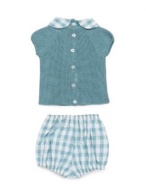 Conjunto Bebé Turquesa con Cuello
