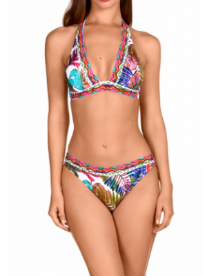 Bikini Halter Floral Multicolor
